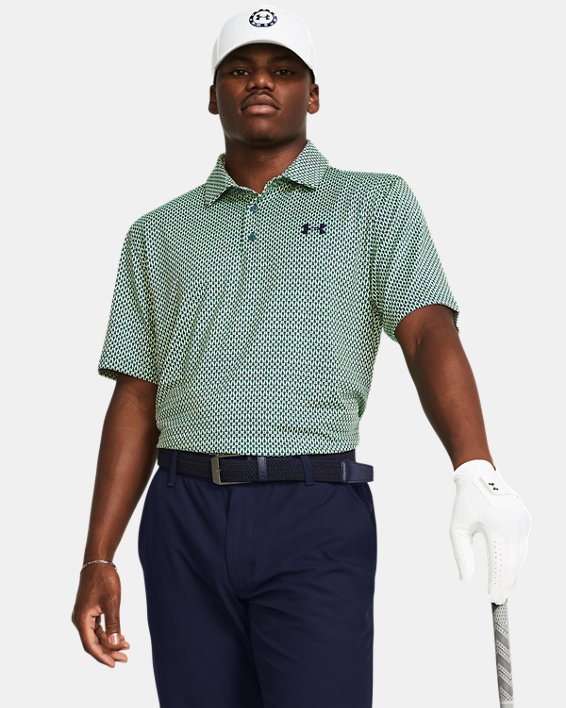 Men's UA Playoff 3.0 Printed Polo in Green image number 0